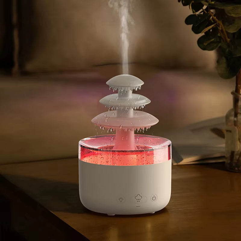 Relax Cloud Rain Diffuser Humidifier Raindrop Aromatherapy Ultrasonic Atomization Humidification Colorful Lamp US Plug